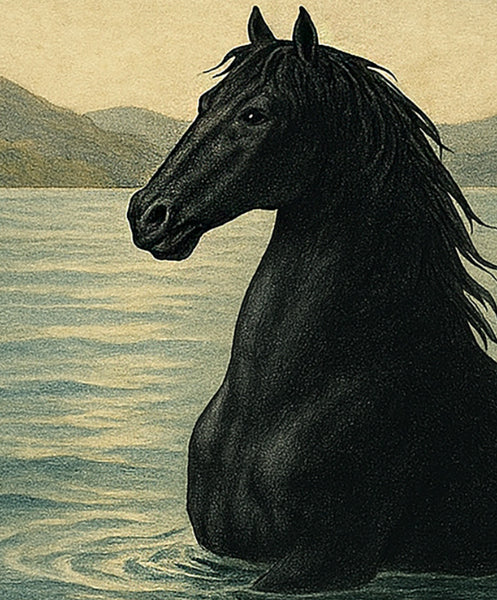Kelpie — Equus aquaticus, Loch Ness, Scotland