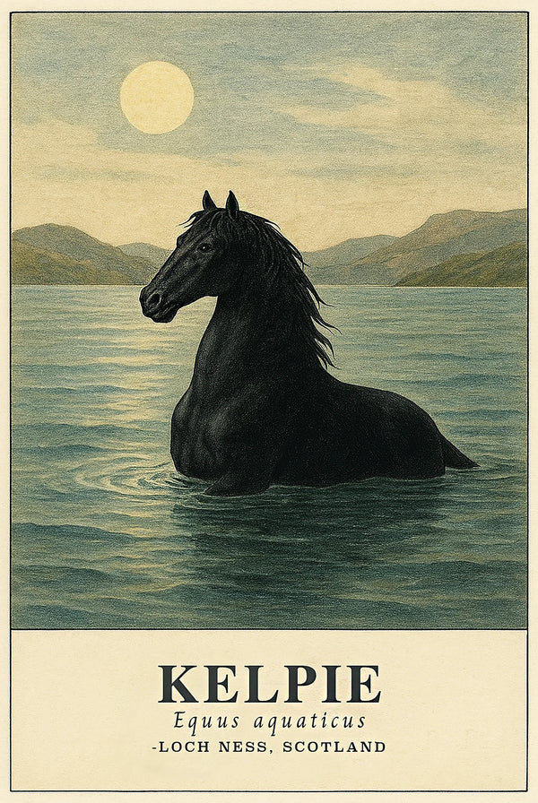 Kelpie — Equus aquaticus, Loch Ness, Scotland