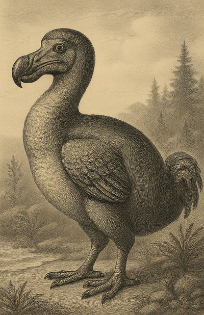Dodo – Hand-Drawn Vintage Natural History Art Print