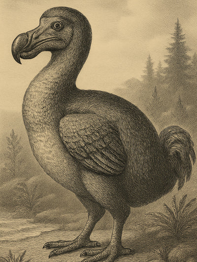 Dodo – Hand-Drawn Vintage Natural History Art Print