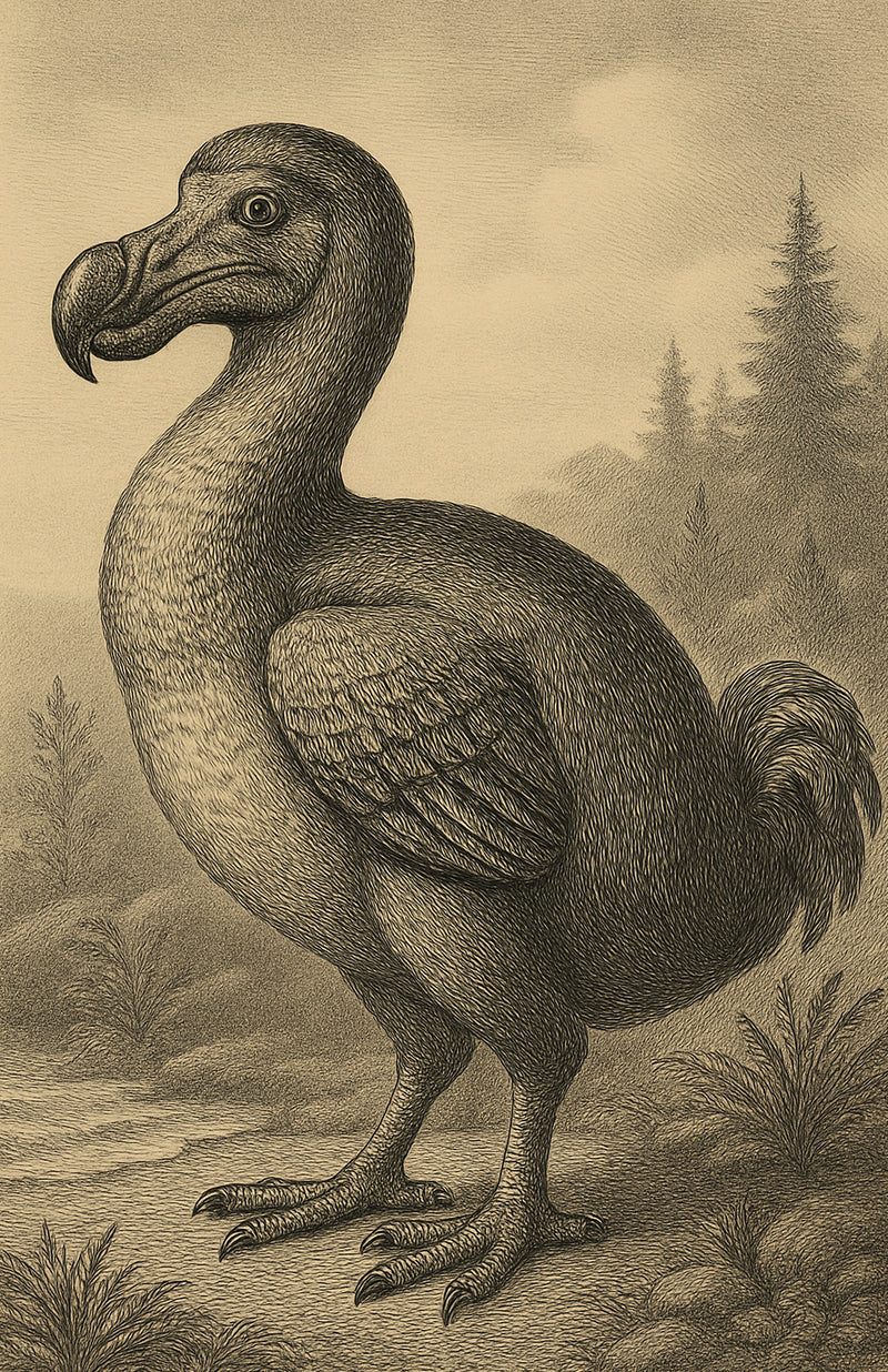 Dodo – Hand-Drawn Vintage Natural History Art Print