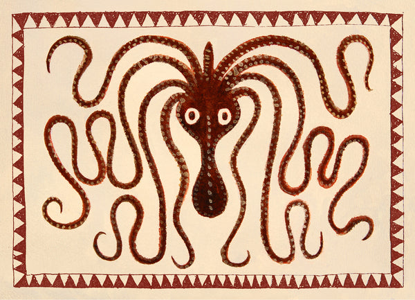 Minoan Octopus – Vintage Greek Squid Art Print