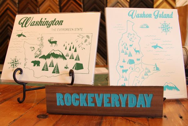 Silkscreen Washington Print