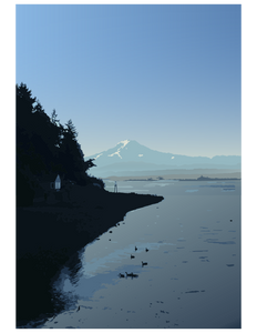 Mount Rainier Island View Print – Signed Pacific Northwest Artwork