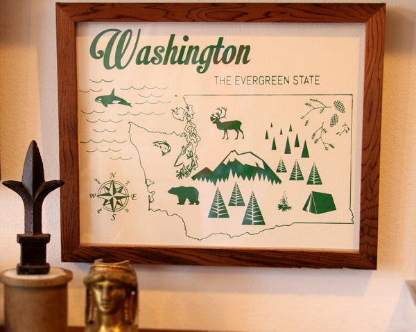 Silkscreen Washington Print