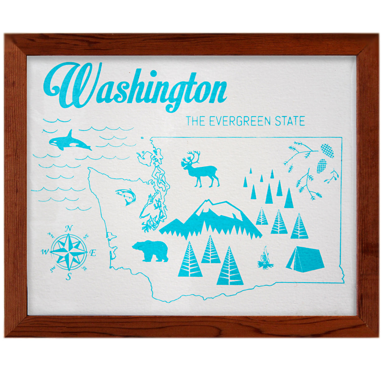 Silkscreen Washington Print
