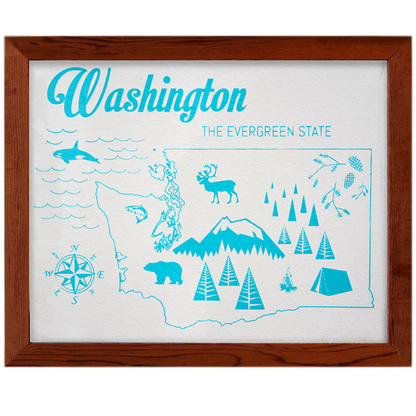 Silkscreen Washington Print