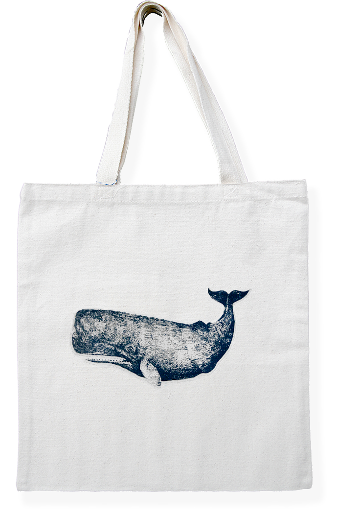 Whale Cotton Tote Bag