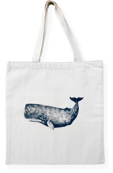 Whale Cotton Tote Bag